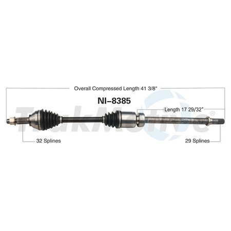 Surtrack Axle Cv Axle Shaft, Ni-8385 NI-8385